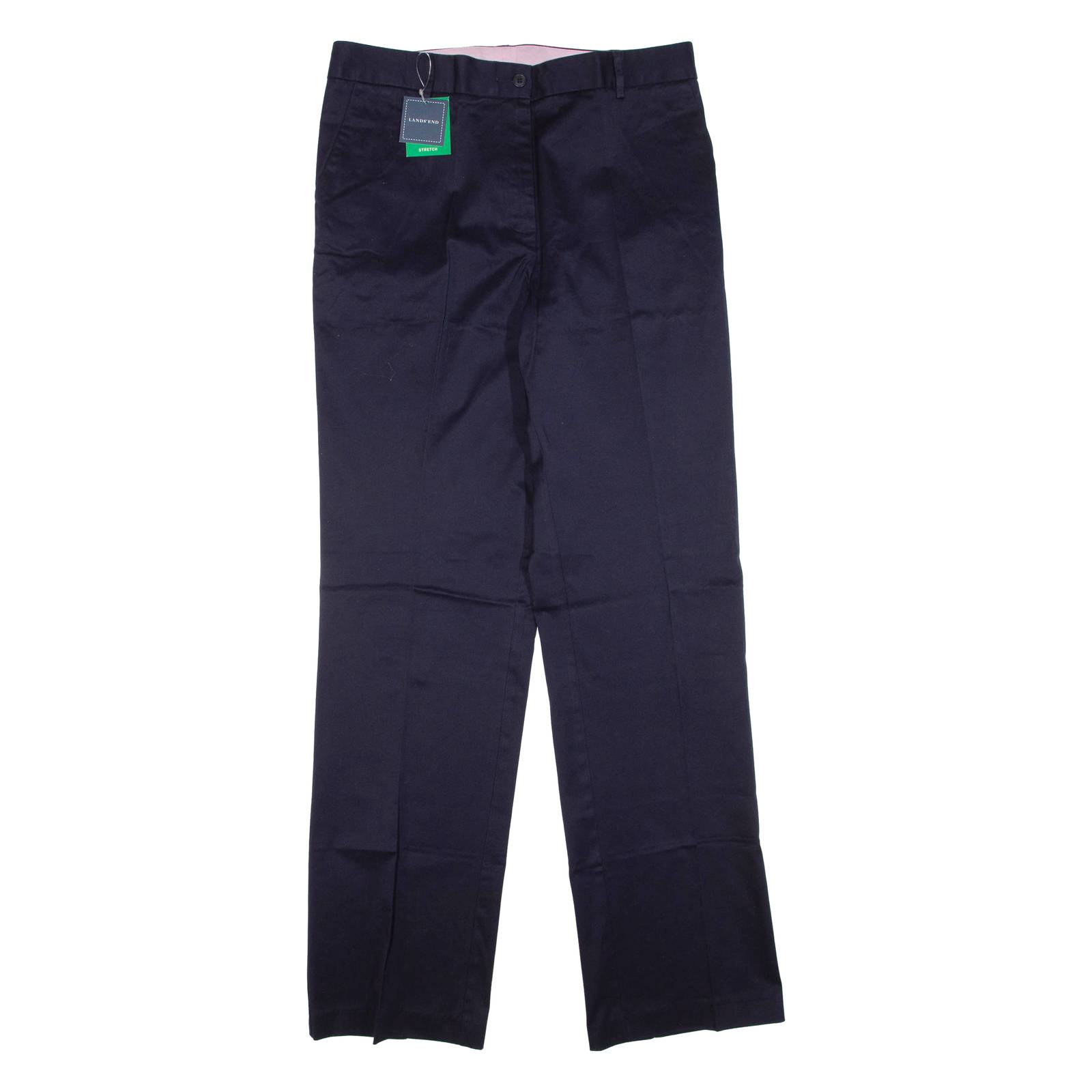 LANDS END Womens Trousers Blue Regular Straight W32 L33
