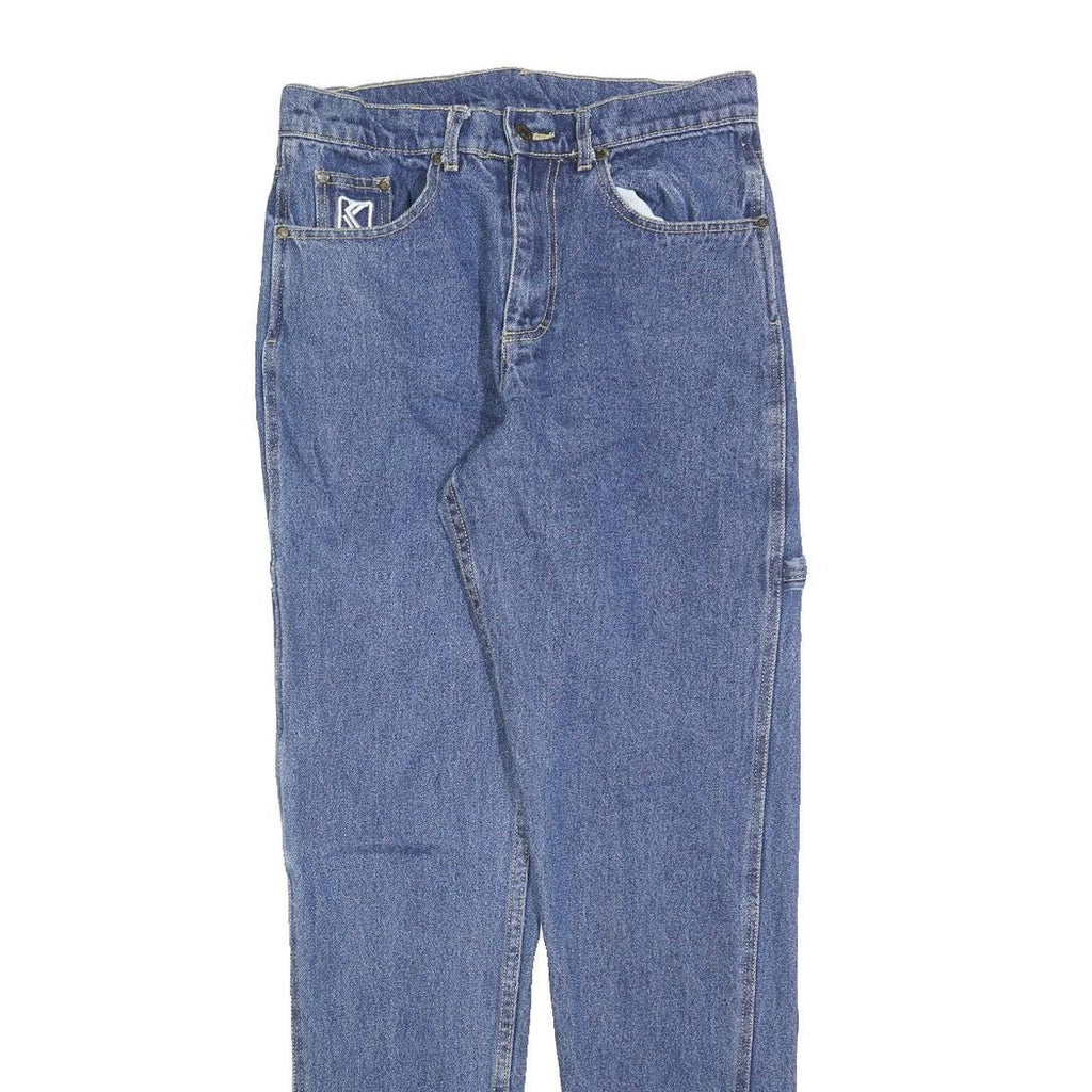 KARL KANI Womens Jeans Blue Regular Straight Denim Medium W28 L32 Stylish Cotton