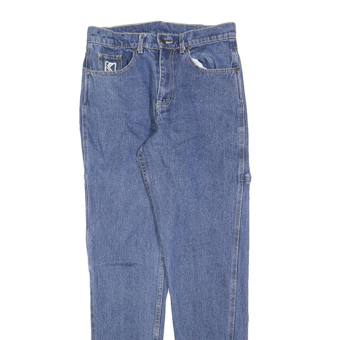 KARL KANI Womens Jeans Blue Regular Straight Denim Medium W28 L32 Stylish Cotton