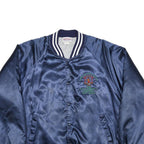 HARTWELL SPORTS Mens Blue Synthetic Button Jacket XL Satin Baseball NABA