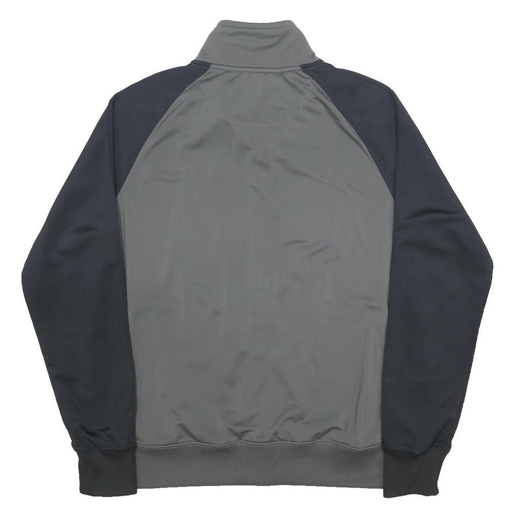 NIKE Mens Grey & Black Sports Zip-Up Jacket L Polyester Casual Activewear