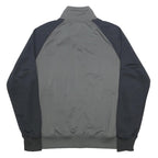 NIKE Mens Grey & Black Sports Zip-Up Jacket L Polyester Casual Activewear