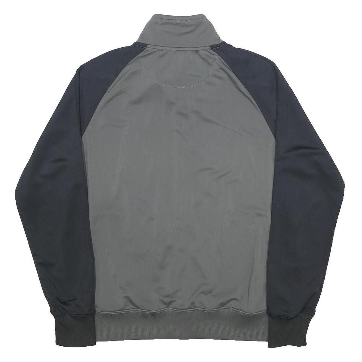 NIKE Mens Grey & Black Sports Zip-Up Jacket L Polyester Casual Activewear