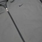 NIKE Mens Grey & Black Sports Zip-Up Jacket L Polyester Casual Activewear