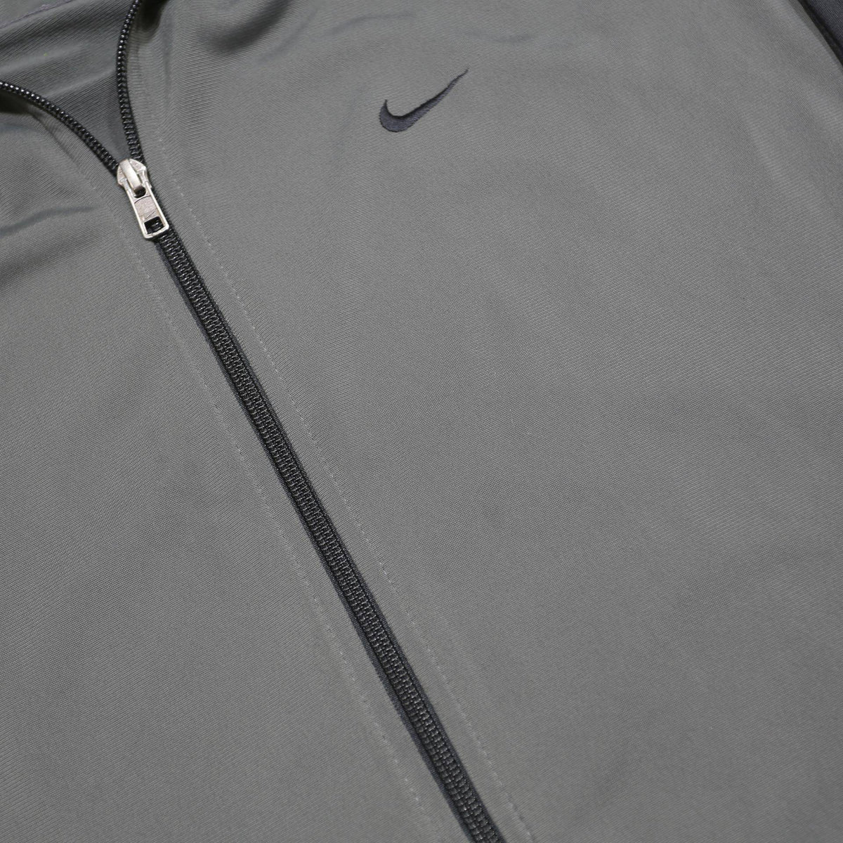 NIKE Mens Grey & Black Sports Zip-Up Jacket L Polyester Casual Activewear