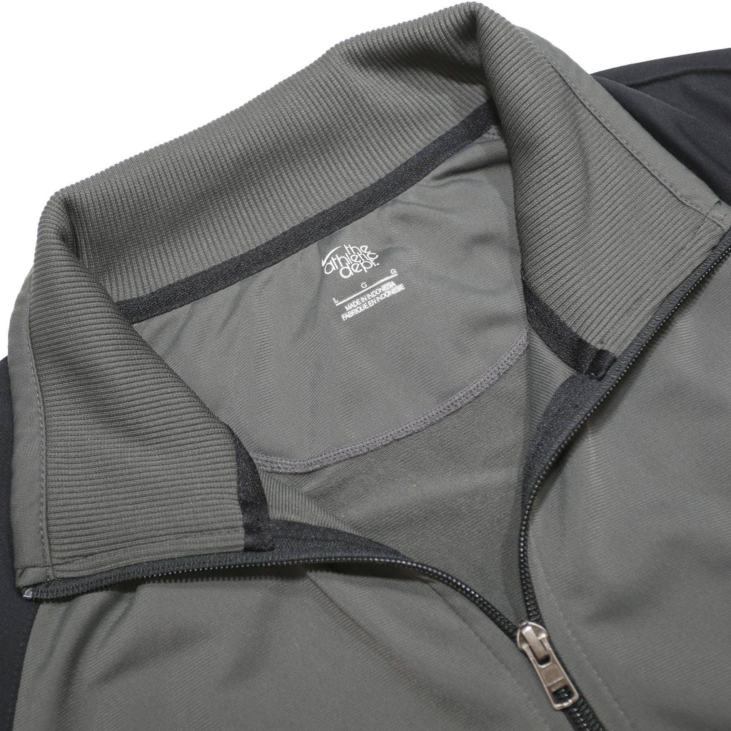 NIKE Mens Grey & Black Sports Zip-Up Jacket L Polyester Casual Activewear