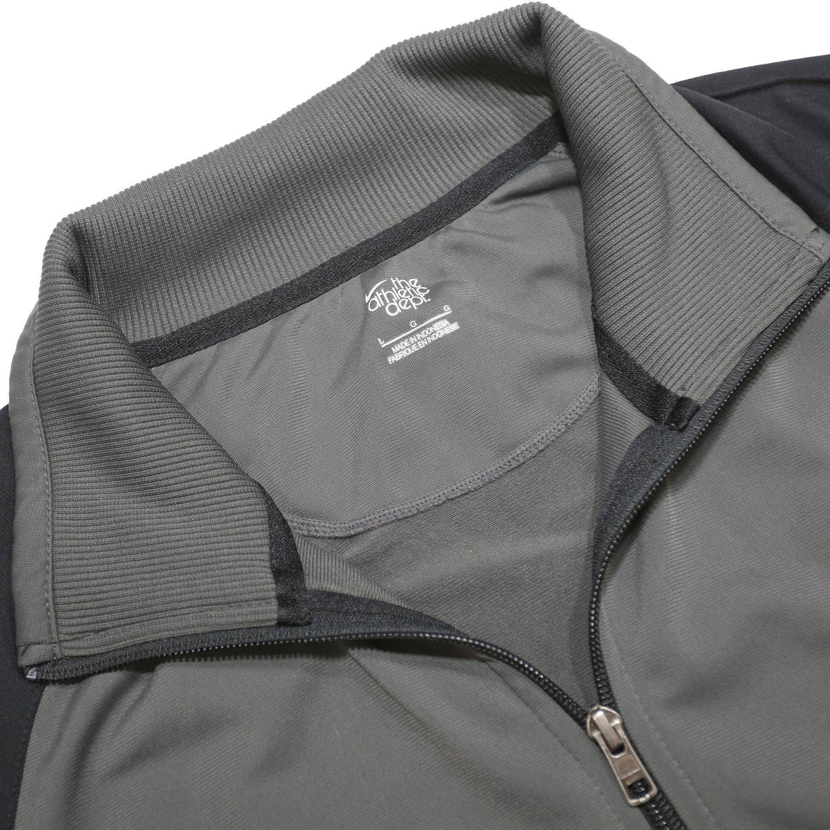 NIKE Mens Grey & Black Sports Zip-Up Jacket L Polyester Casual Activewear