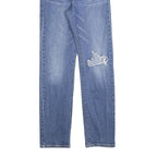 LEVI'S Womens Regular Blue Denim Stone Wash Zip Jeans W27 L30 Classic Fit Casual