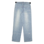 RAONI Mens Jeans Blue Regular Straight Denim Medium W30 L30 Casual Cotton Blend