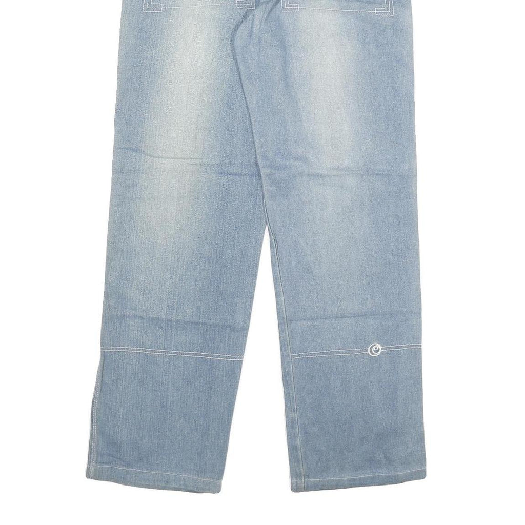 RAONI Mens Jeans Blue Regular Straight Denim Medium W30 L30 Casual Cotton Blend