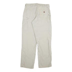 CARHARTT Mens Relaxed Beige Cotton Blend Trousers W34 L31 Utility Casual