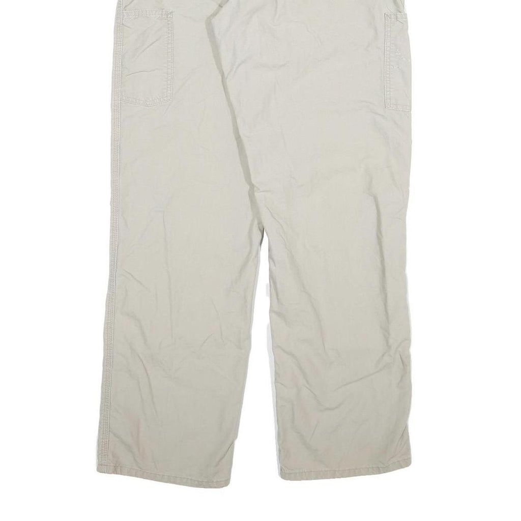 CARHARTT Mens Relaxed Beige Cotton Blend Trousers W34 L31 Utility Casual