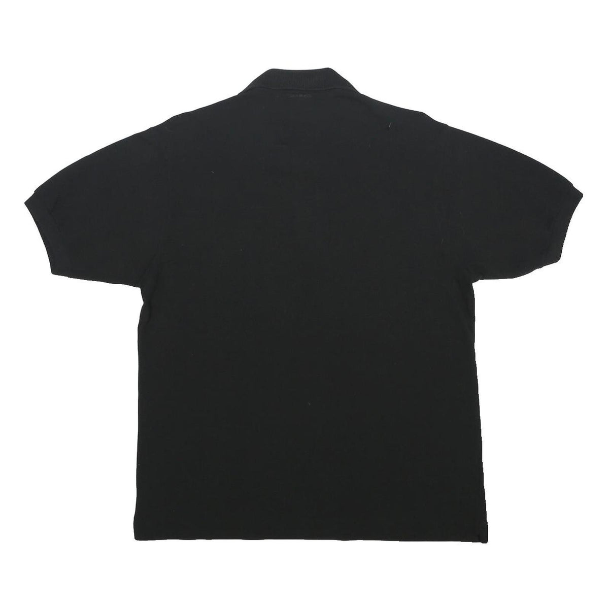 LACOSTE Mens Black Cotton Polo Shirt M Classic Crocodile Logo Short Sleeve