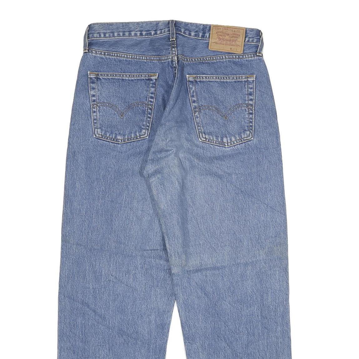 LEVI'S 519 Mens Jeans Blue Relaxed Tapered Denim Medium W30 L29 Zip Closure