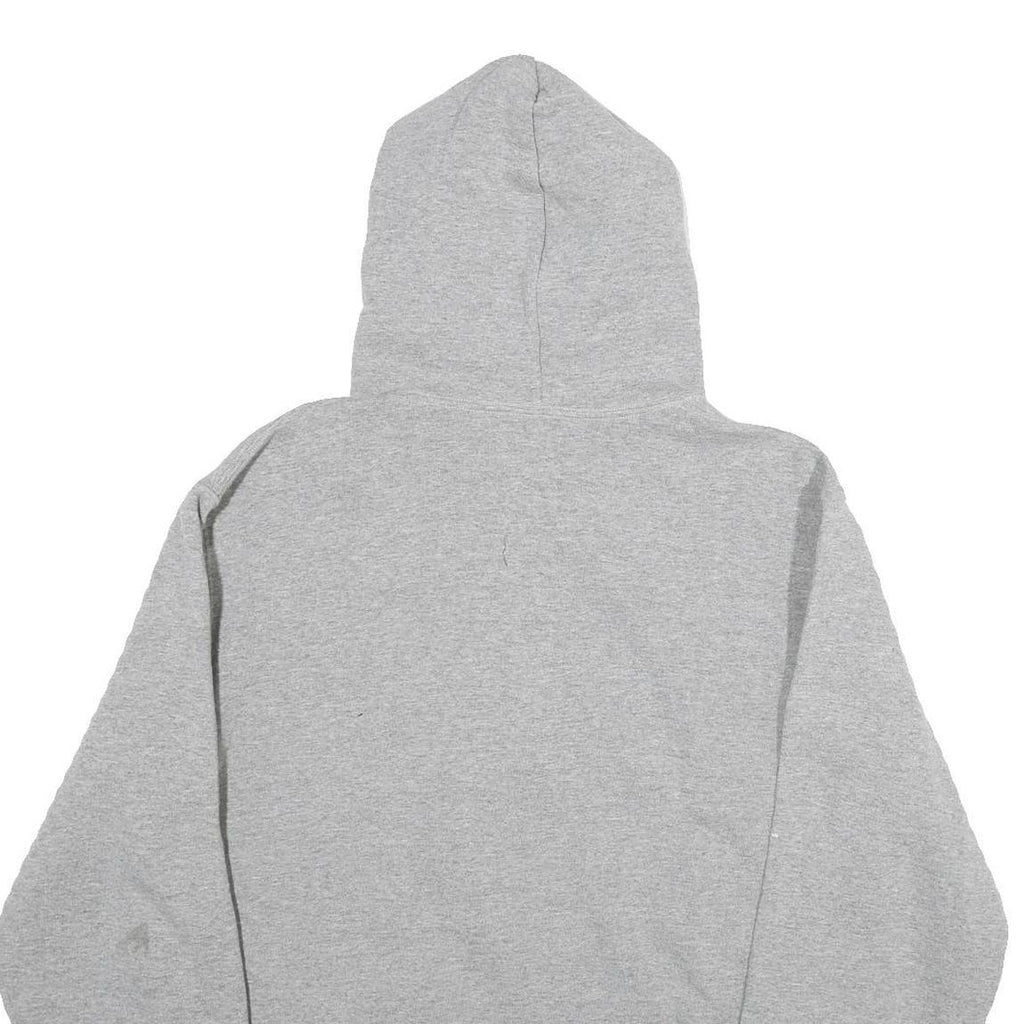 RUSSELL ATHLETIC Mens Grey AWG24 Logo Pullover Hoodie L Casual Cotton Sweatshirt
