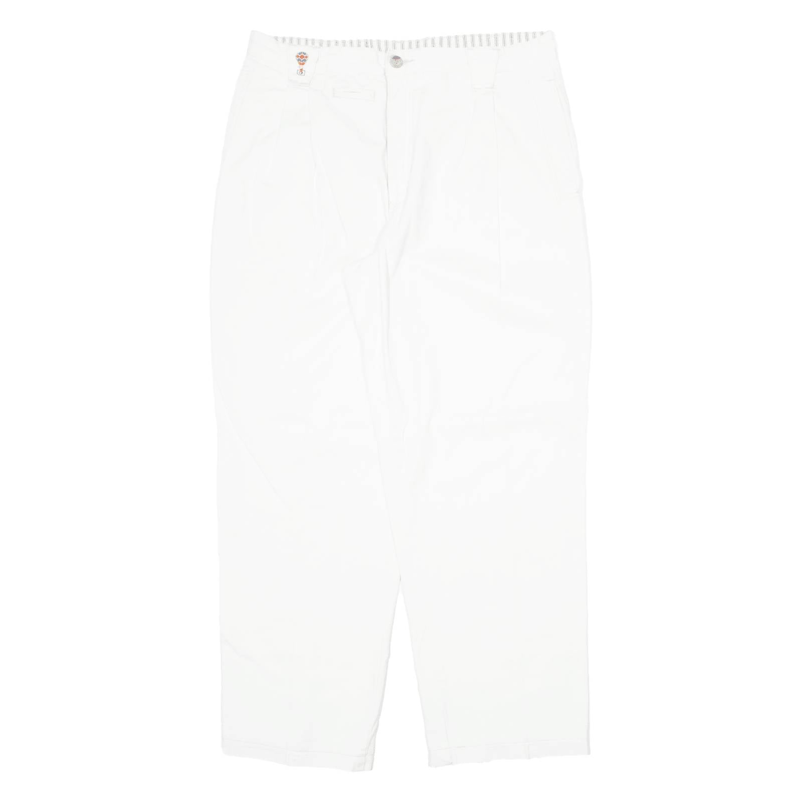 Khaki Womens Trousers Cream Regular Straight W34 L30