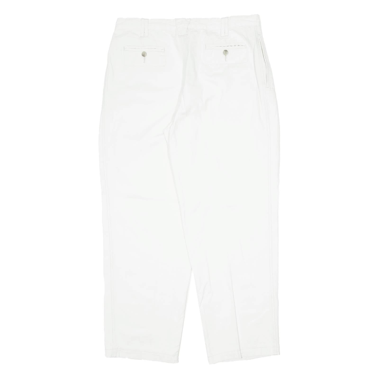 Khaki Womens Trousers Cream Regular Straight W34 L30