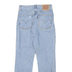 LEVI'S 501 Womens Jeans Light Blue Regular Straight Denim W26 L25 Distressed