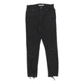 LEVI'S Womens Jeans Black Slim Skinny Denim Raw Hem W27 L25 Distressed Style