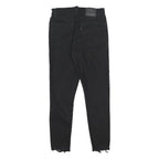 LEVI'S Womens Jeans Black Slim Skinny Denim Raw Hem W27 L25 Distressed Style