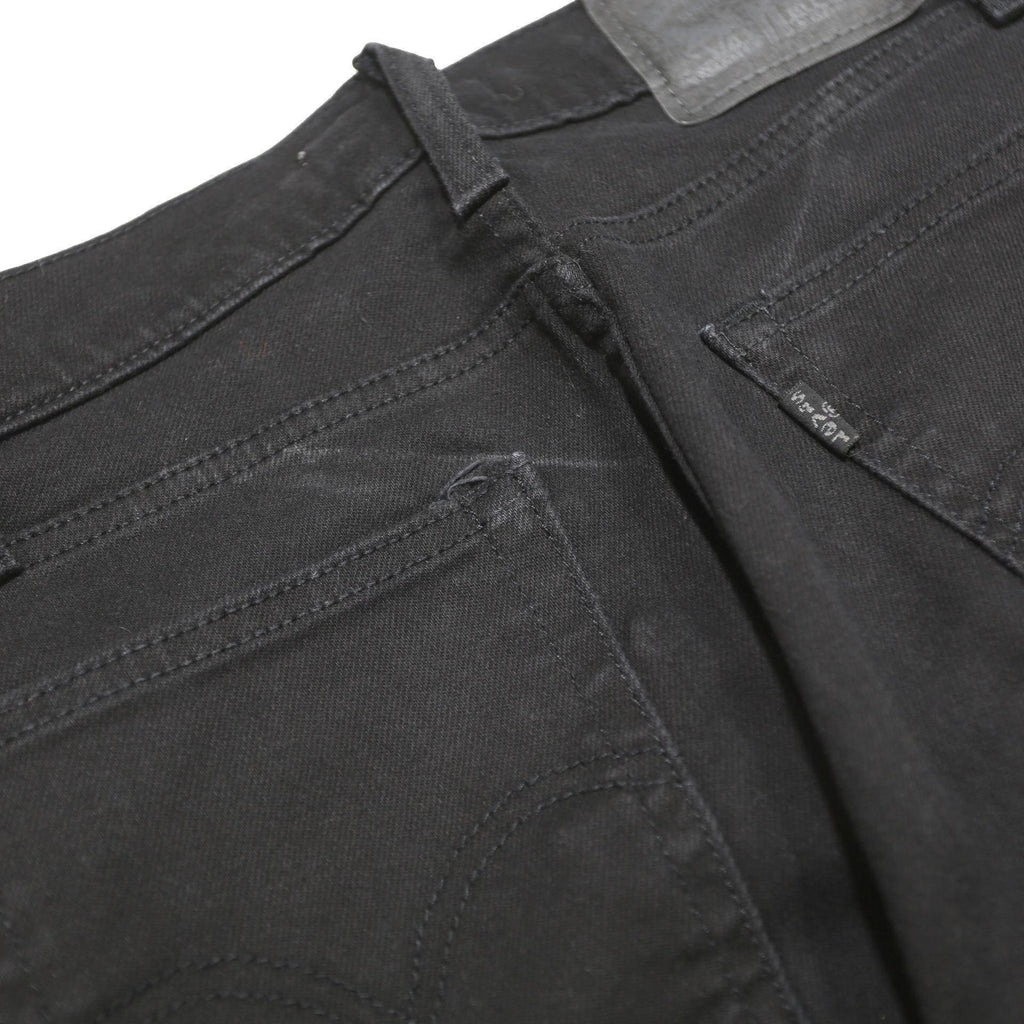 LEVI'S Womens Jeans Black Slim Skinny Denim Raw Hem W27 L25 Distressed Style