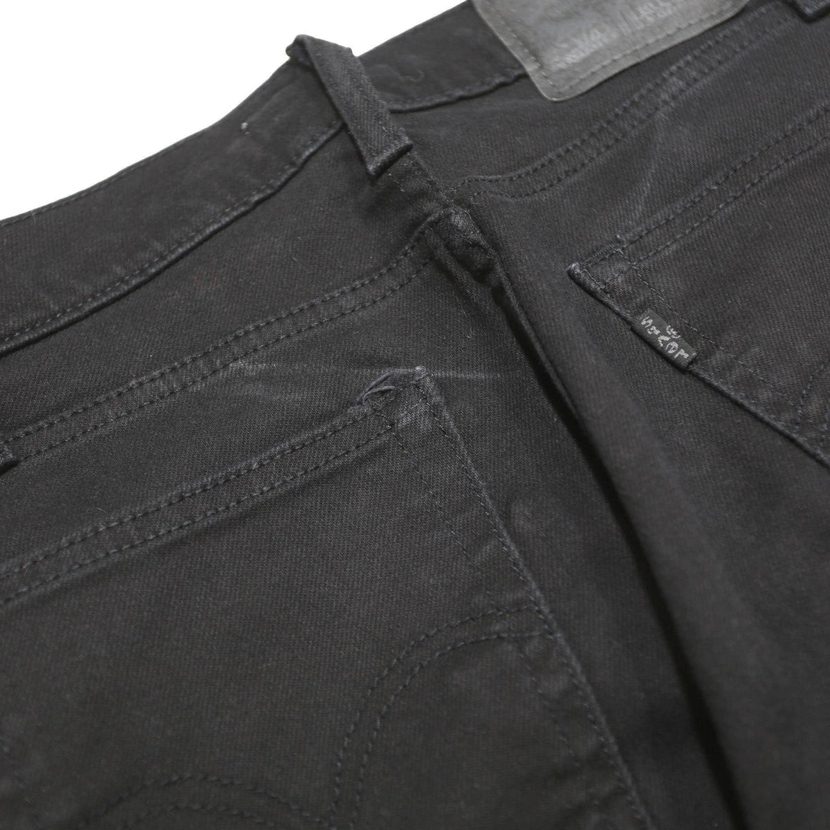 LEVI'S Womens Jeans Black Slim Skinny Denim Raw Hem W27 L25 Distressed Style
