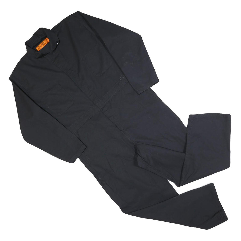 RED KAP Mens Black Dungarees Regular Cotton Blend Size L W40 L30 Workwear Fit