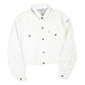 LIBERTY X LEVI'S Womens White Denim Jacket XL Cotton Blend Button Closure Plain
