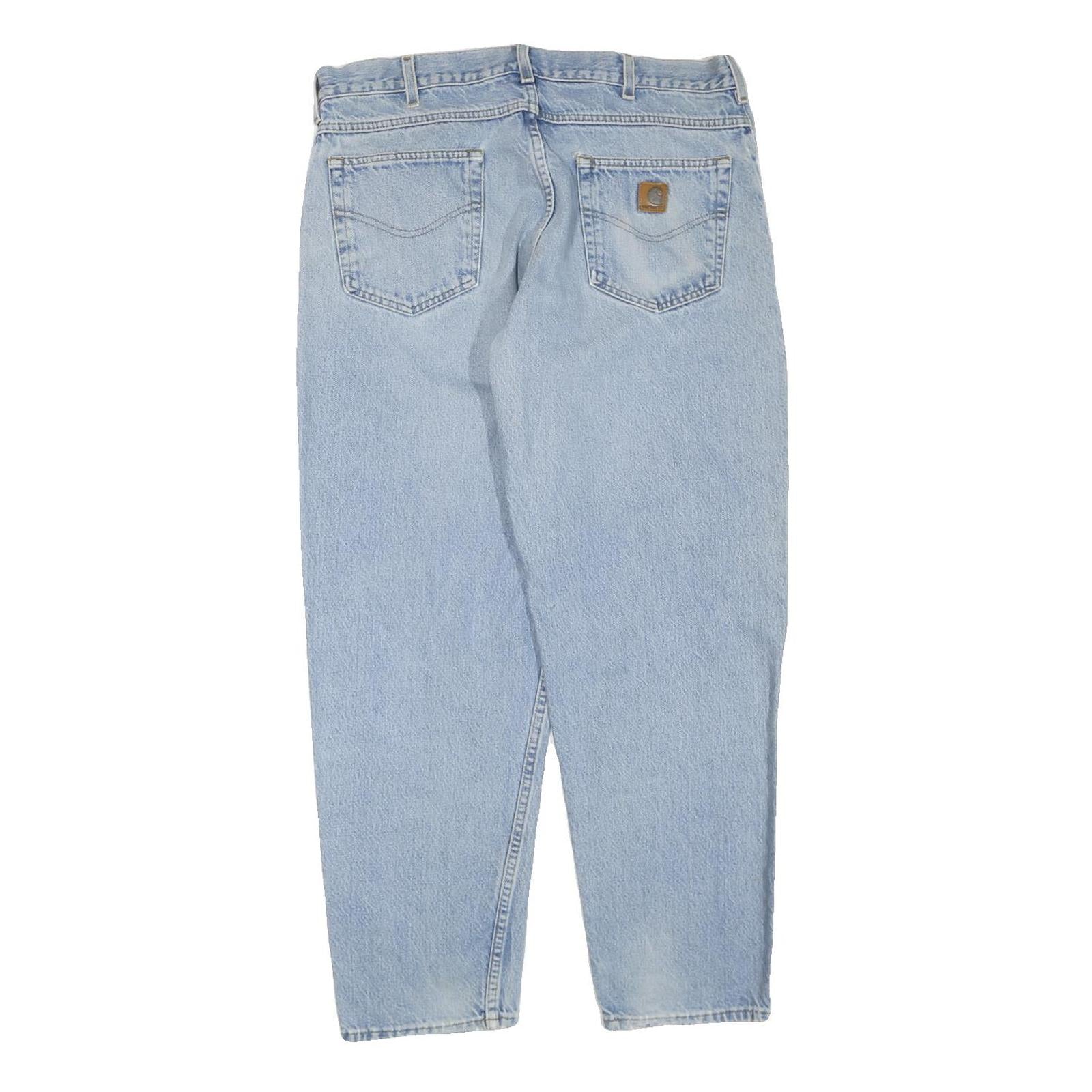 CARHARTT Womens Regular Fit Light Blue Denim Jeans W36 L30 Classic Cotton Blend