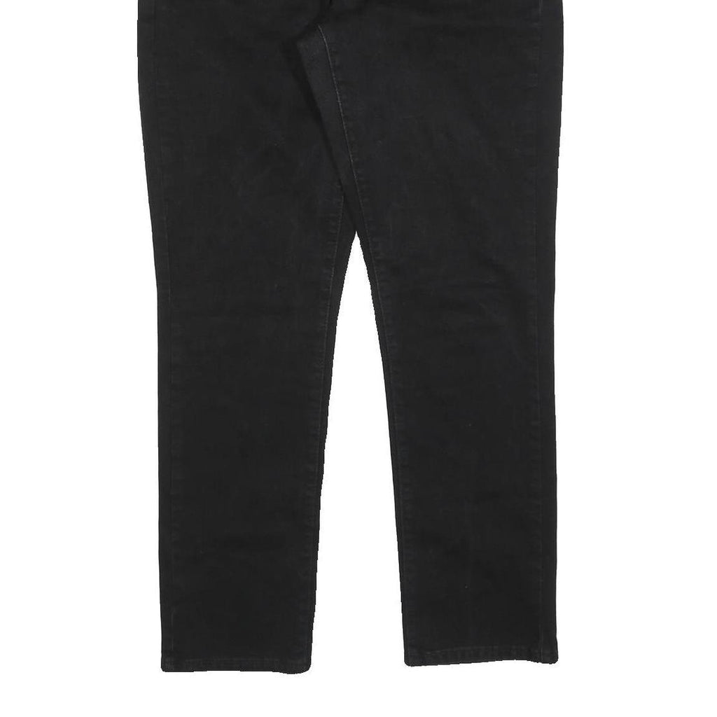 LEVI'S 529 Womens Jeans Black Regular Straight Denim W31 L32 Stylish Zip Closure