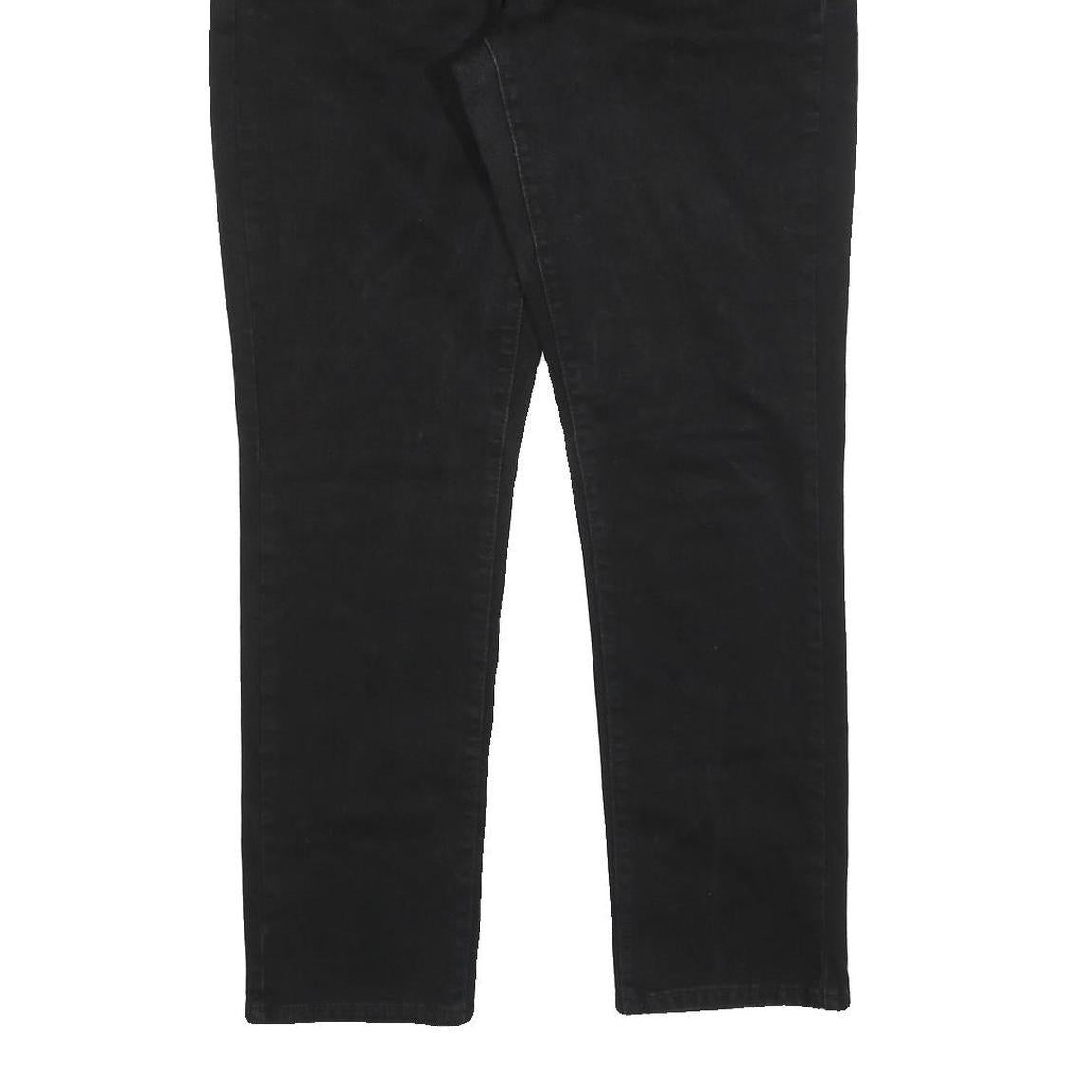 LEVI'S 529 Womens Jeans Black Regular Straight Denim W31 L32 Stylish Zip Closure