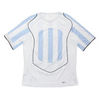NIKE Total 90 Mens Blue & White Striped T-Shirt M Short Sleeve V-Neck Sportswear
