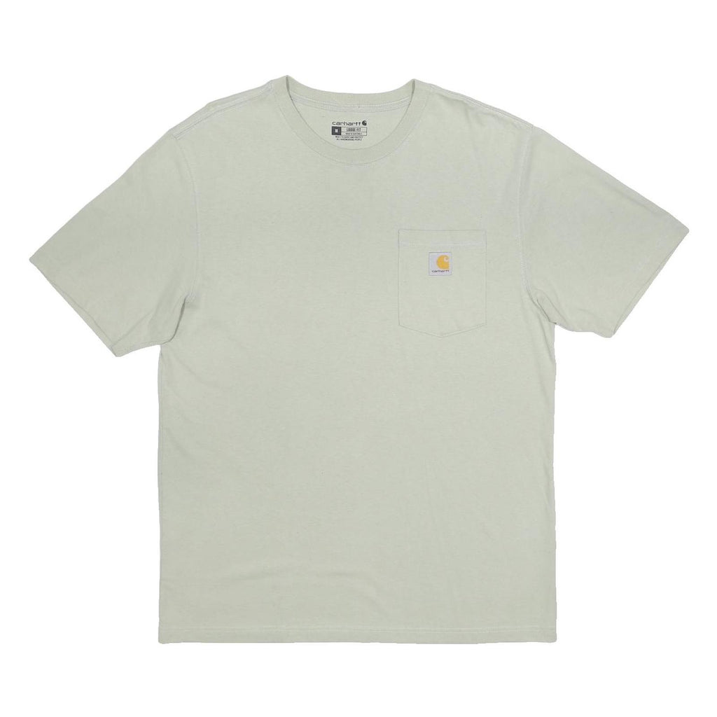 CARHARTT Mens Cream Pocket T-Shirt M Short Sleeve Crew Neck Classic Cotton