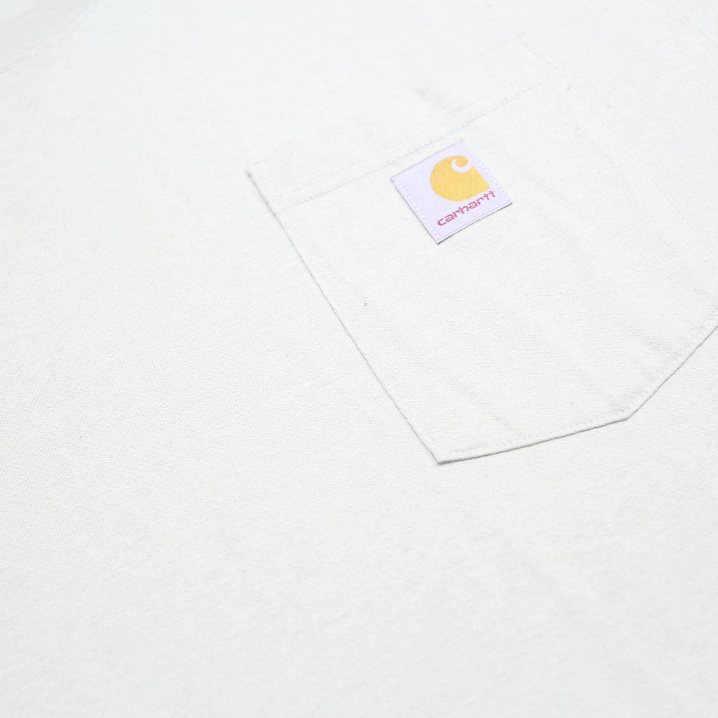 CARHARTT Mens Cream Pocket T-Shirt M Short Sleeve Crew Neck Classic Cotton