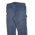 CARHARTT Mens Cotton Blend Blue Regular Straight Trousers W36 L30 Workwear