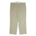 DICKIES Mens Beige Regular Fit Straight Leg Trousers W38 L29 Classic Workwear