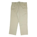 DICKIES Mens Beige Regular Fit Straight Leg Trousers W38 L29 Classic Workwear