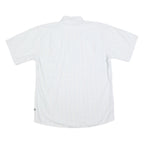 METZLER Mens White & Cream Shirt L Cotton Blend Short Sleeve Casual Classic