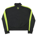 PUMA Womens Black & Green Sweatshirt Pullover L Half Zip Sports Activewear