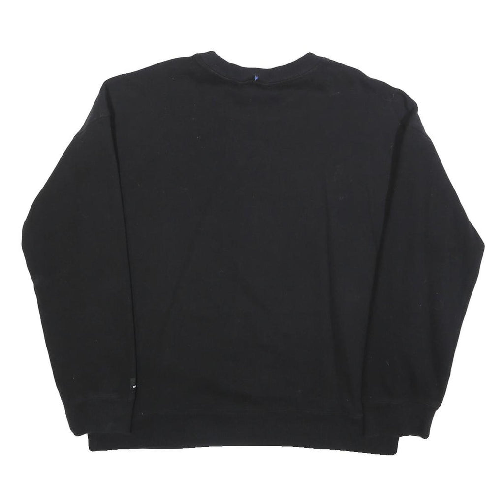 DKNY Womens Black Cotton Blend Crew Neck L Sweatshirt DKNY SPORT Logo