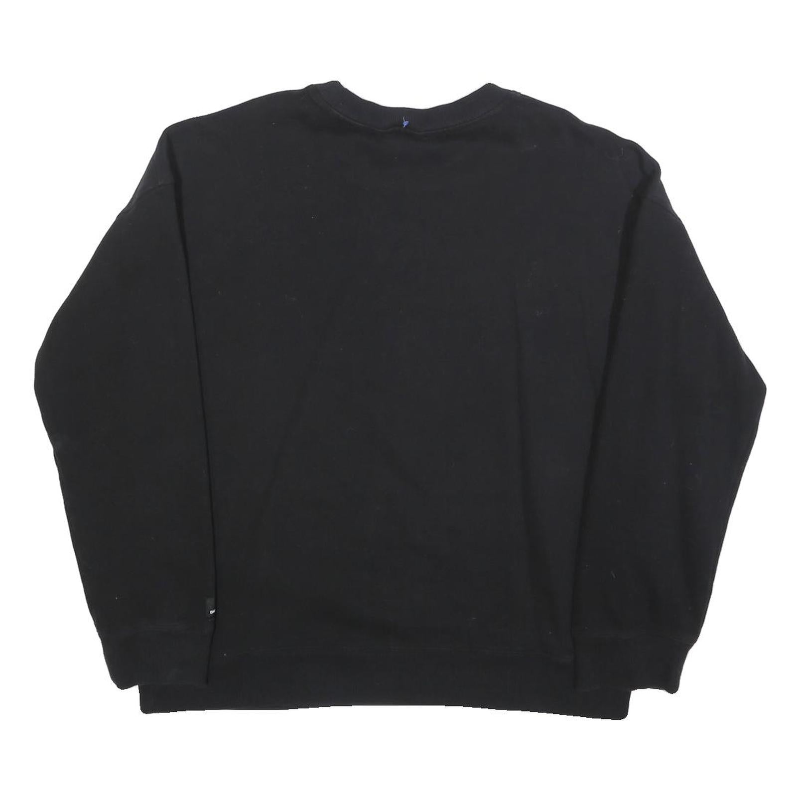 DKNY Womens Black Cotton Blend Crew Neck L Sweatshirt DKNY SPORT Logo