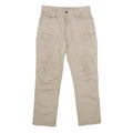 Mens Beige Regular Fit Straight Leg Trousers W32 L28 Casual Utility Workwear