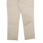Mens Beige Regular Fit Straight Leg Trousers W32 L28 Casual Utility Workwear