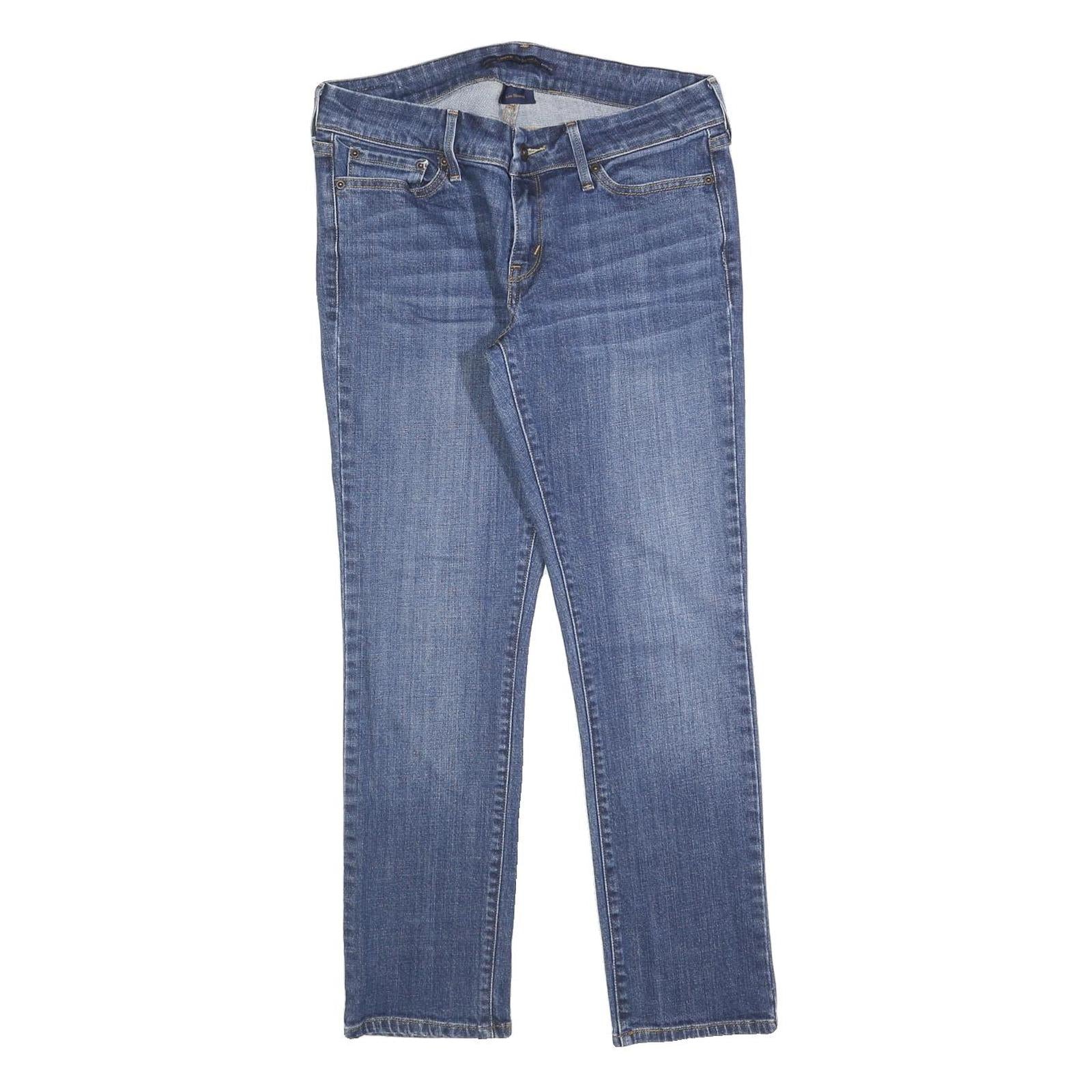 LEVI'S Womens Blue Regular Straight Denim Jeans W30 L28 Classic Cotton Blend Zip