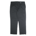 DICKIES Mens Cotton Blend Black Regular Fit Straight Leg Trousers W38 L32