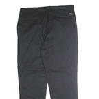 DICKIES Mens Cotton Blend Black Regular Fit Straight Leg Trousers W38 L32