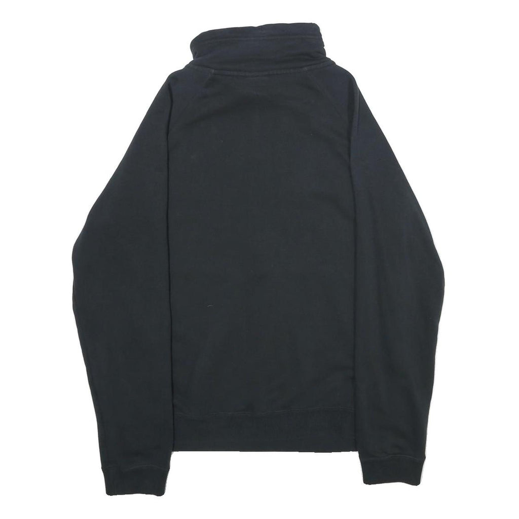 NIKE Mens Black Half Zip Sweatshirt S Cotton Blend Sportswear Casual