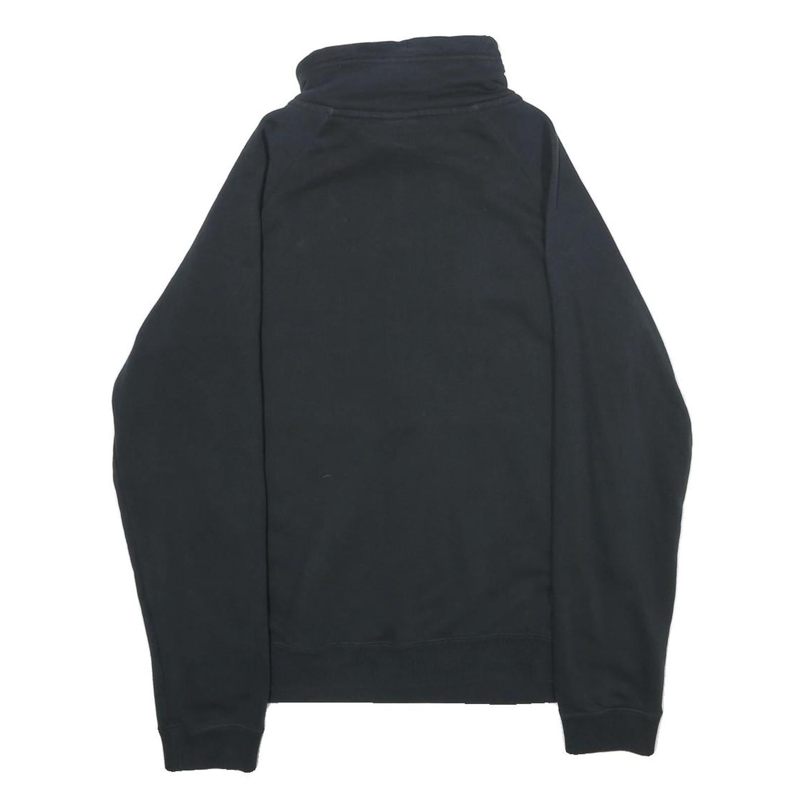 NIKE Mens Black Half Zip Sweatshirt S Cotton Blend Sportswear Casual