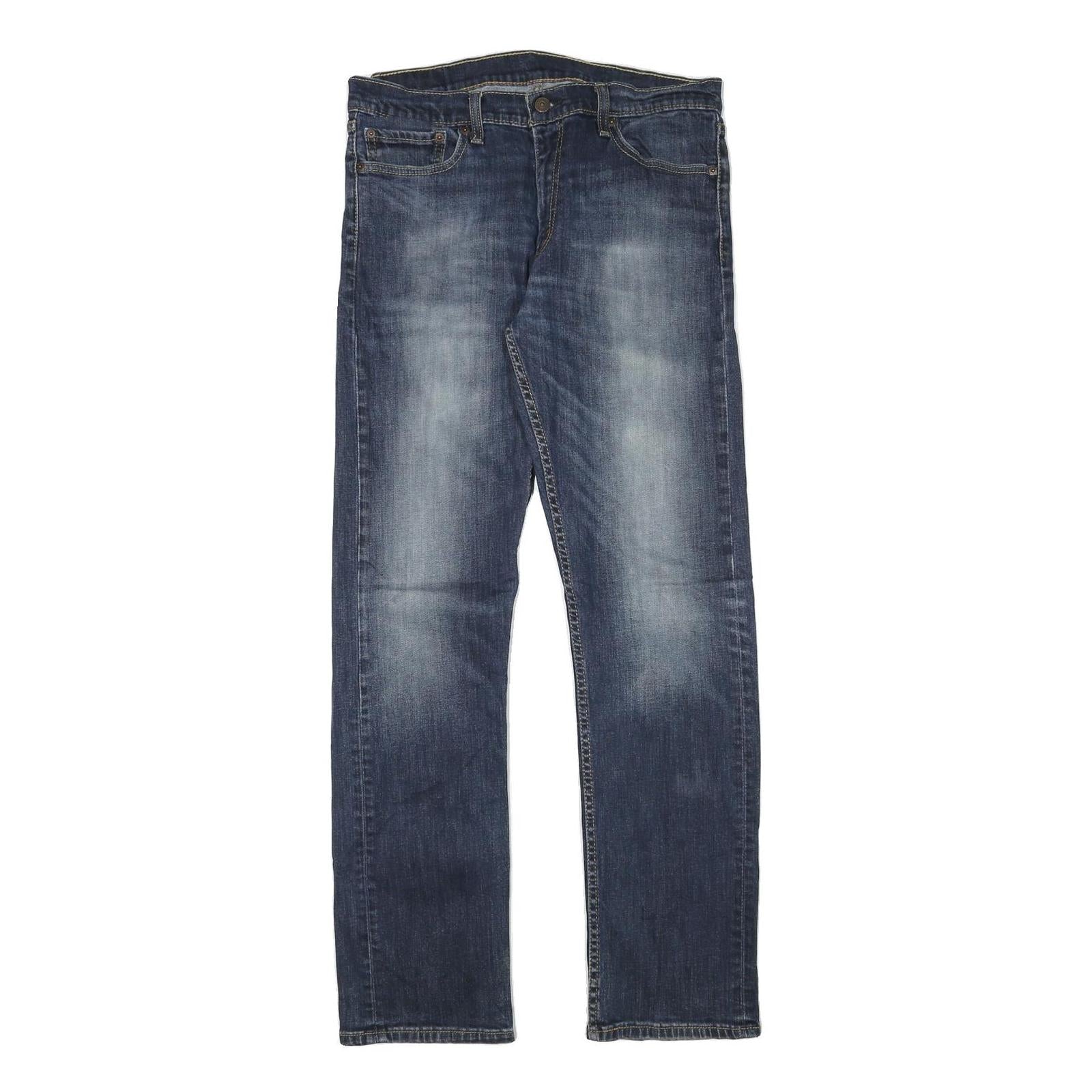 LEVI'S Mens Regular Blue Denim Rinse Jeans W32 L29 Classic Zip Pockets