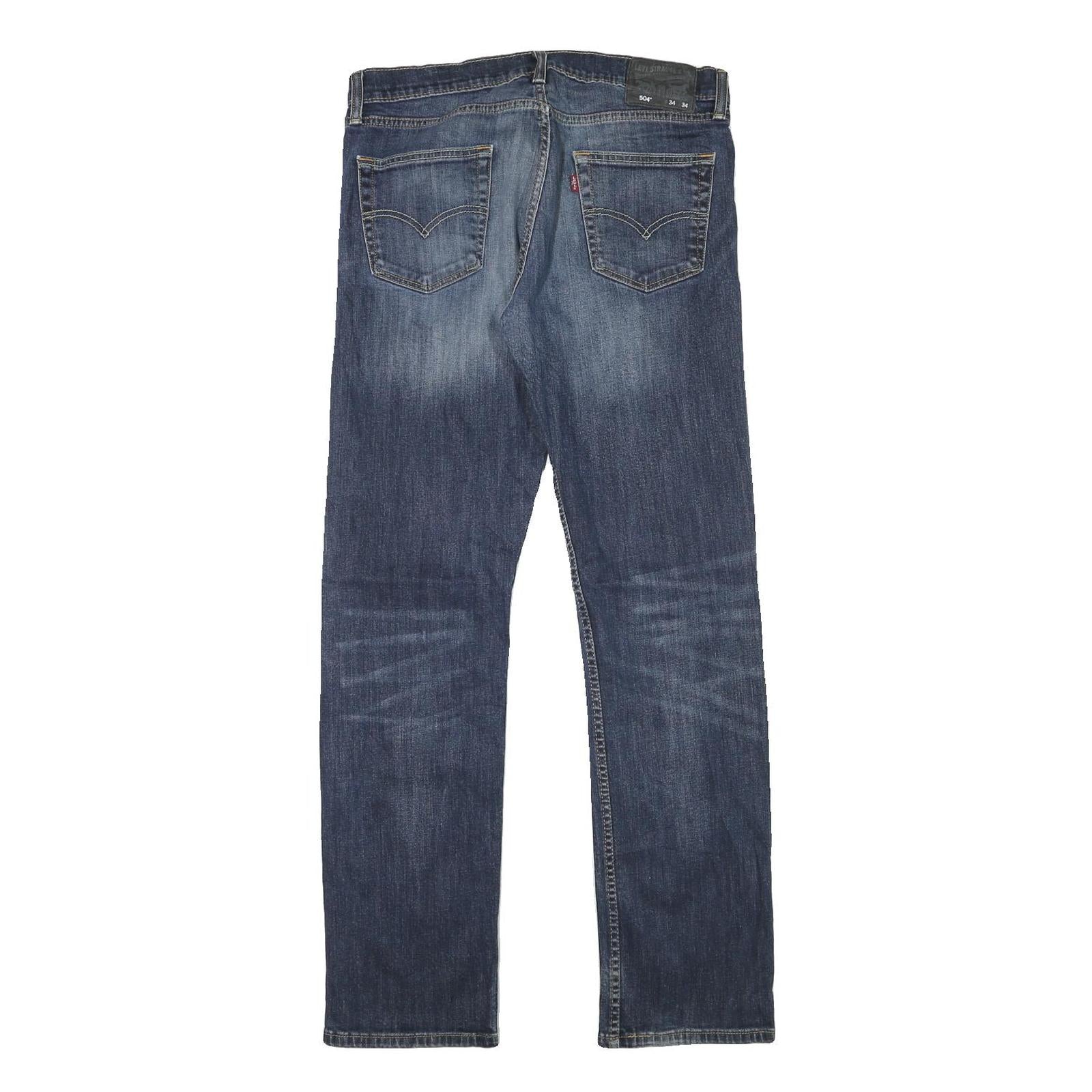 LEVI'S Mens Regular Blue Denim Rinse Jeans W32 L29 Classic Zip Pockets